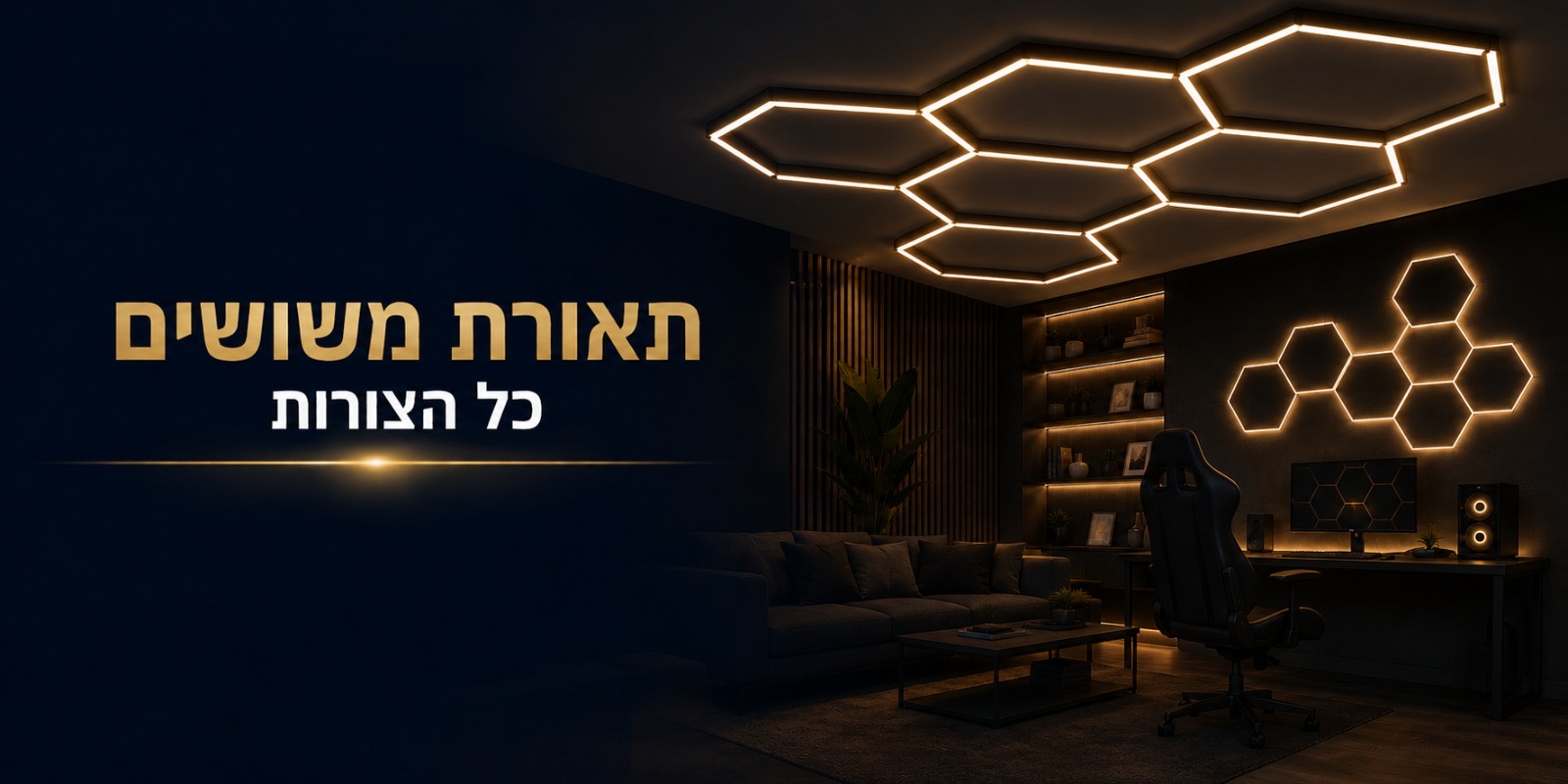 תאורת משושים כל הצורות
